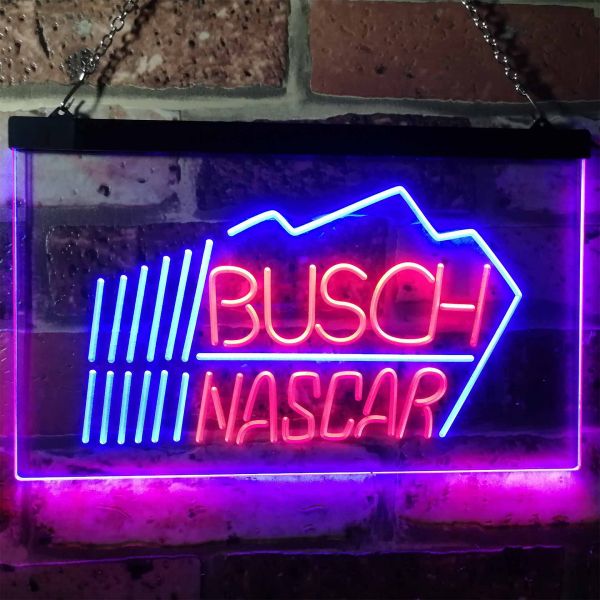 NASCAR Busch Dual LED Neon Light Sign